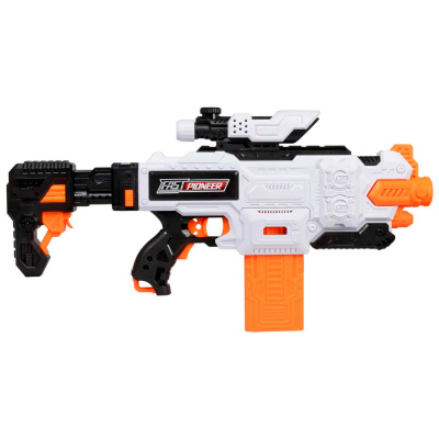 Бластер FunMax А61 электрический с обоймой 12 выстрелов 24 снаряда 1TOY Т24245 1